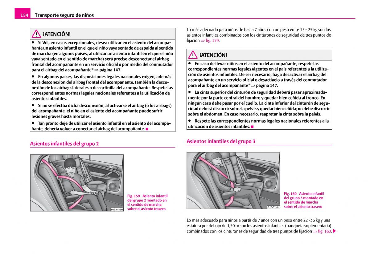 Skoda Superb I 1 manual del propietario / page 155