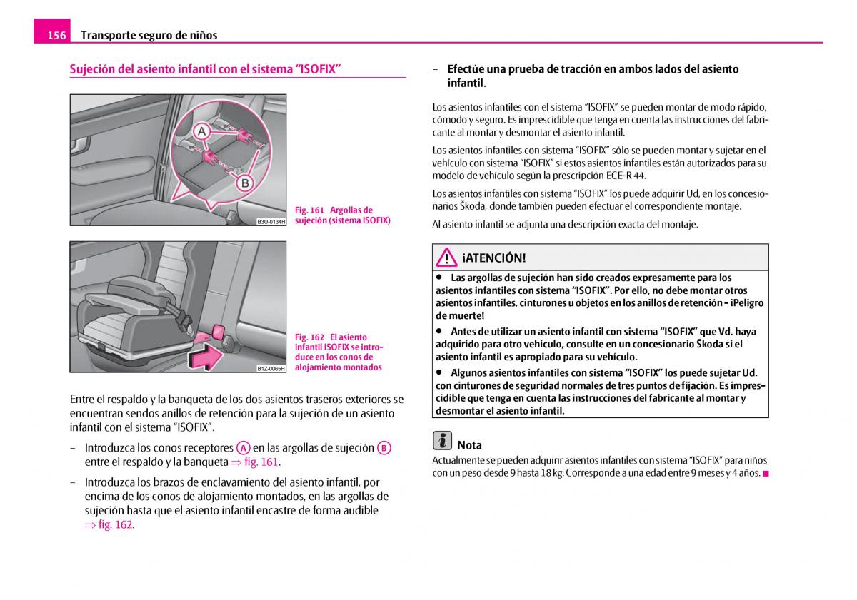 Skoda Superb I 1 manual del propietario / page 157