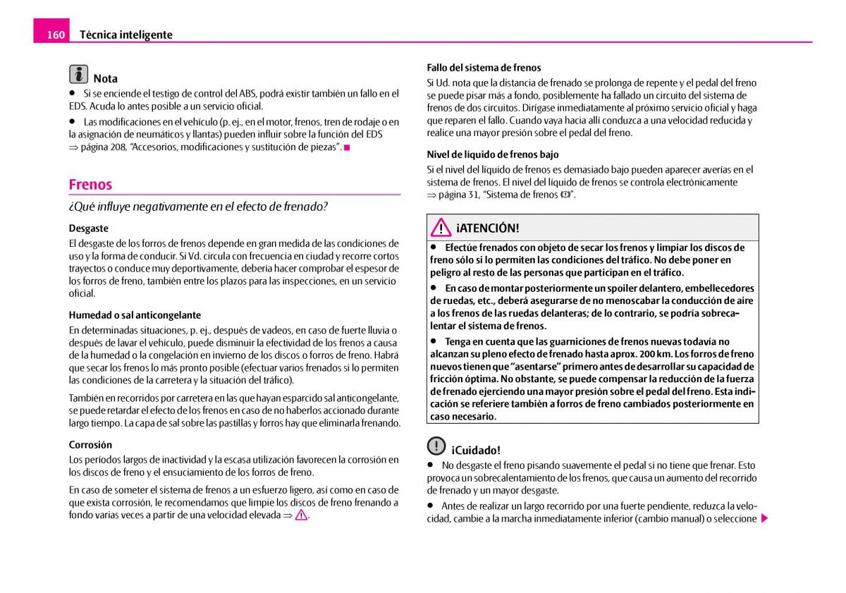 Skoda Superb I 1 manual del propietario / page 161