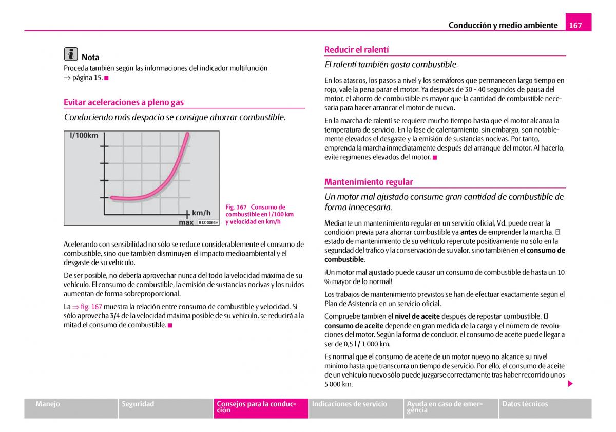 Skoda Superb I 1 manual del propietario / page 168