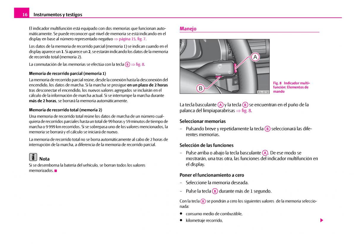 Skoda Superb I 1 manual del propietario / page 17