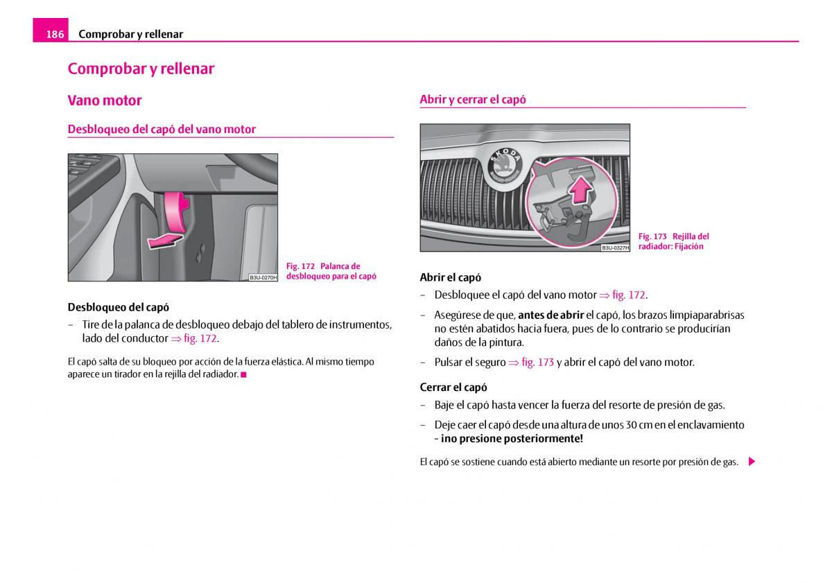 Skoda Superb I 1 manual del propietario / page 187