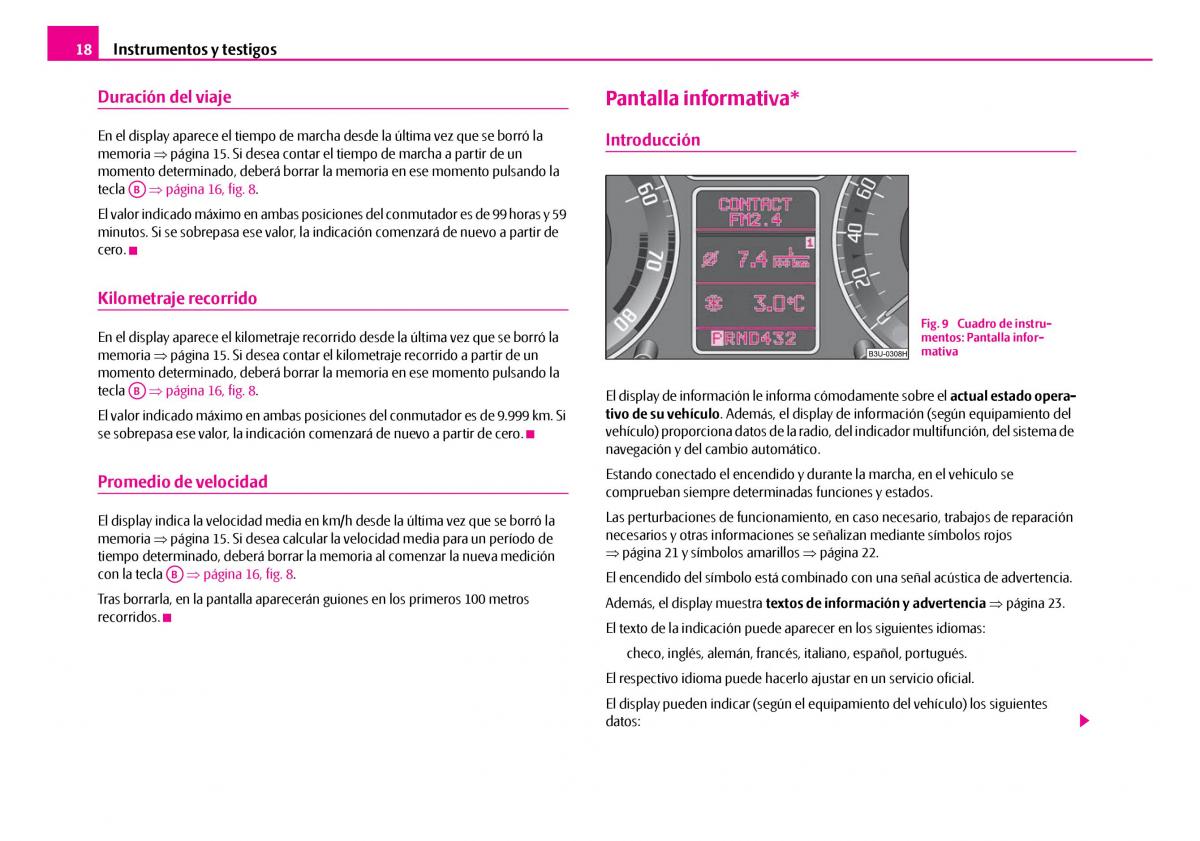 Skoda Superb I 1 manual del propietario / page 19