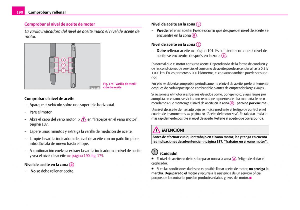 Skoda Superb I 1 manual del propietario / page 191