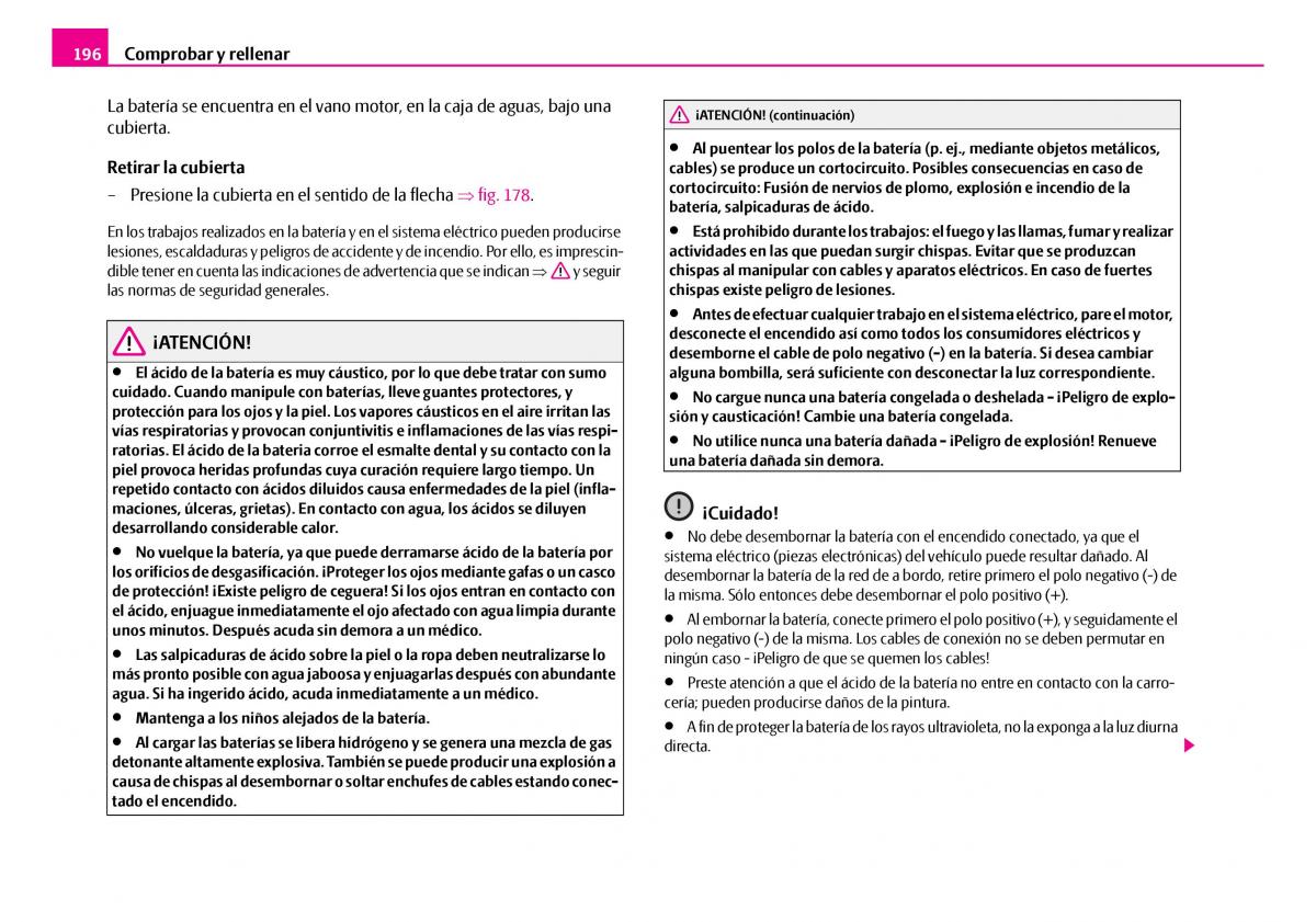 Skoda Superb I 1 manual del propietario / page 197