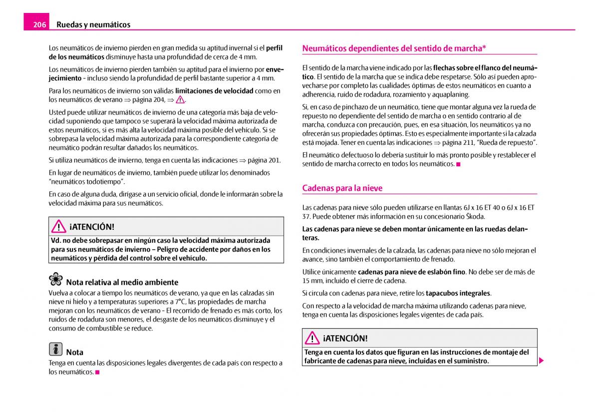 Skoda Superb I 1 manual del propietario / page 207