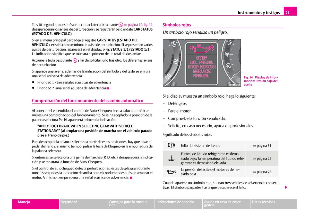 Skoda Superb I 1 manual del propietario / page 22