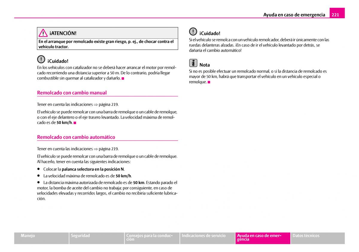 Skoda Superb I 1 manual del propietario / page 222