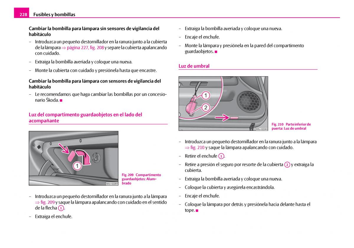 Skoda Superb I 1 manual del propietario / page 229