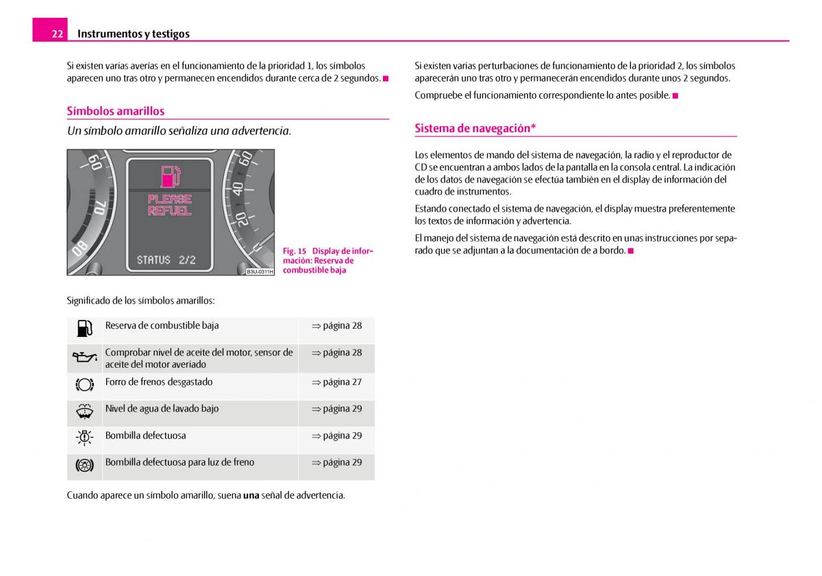 Skoda Superb I 1 manual del propietario / page 23