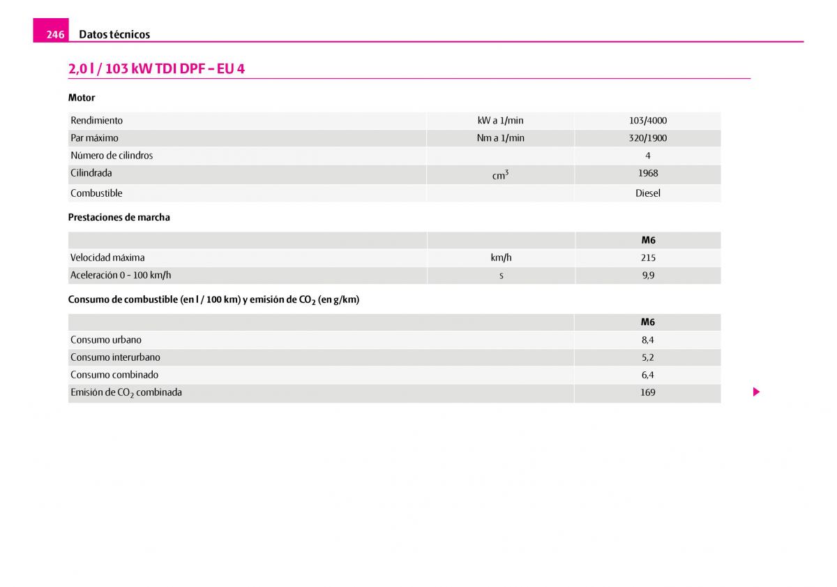 Skoda Superb I 1 manual del propietario / page 247