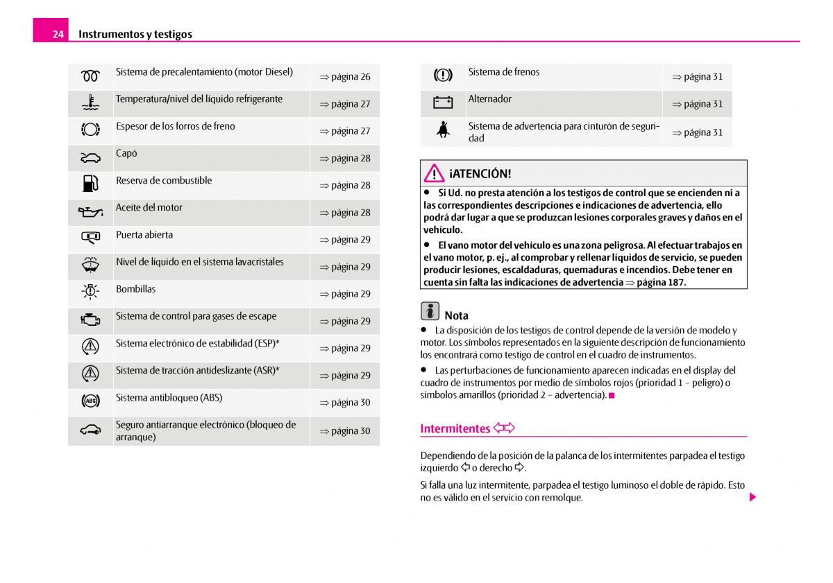 Skoda Superb I 1 manual del propietario / page 25