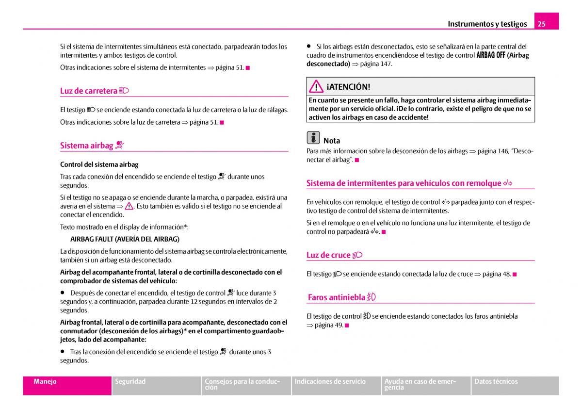 Skoda Superb I 1 manual del propietario / page 26