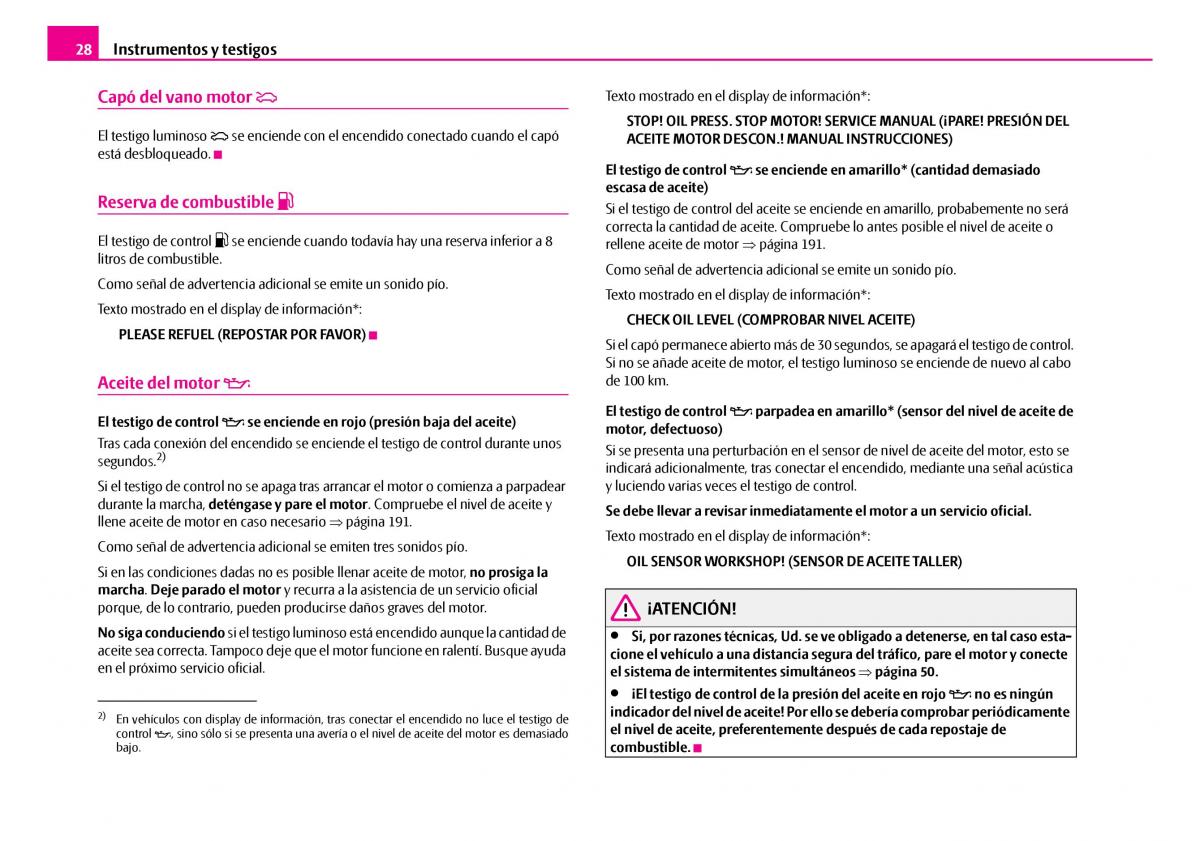 Skoda Superb I 1 manual del propietario / page 29