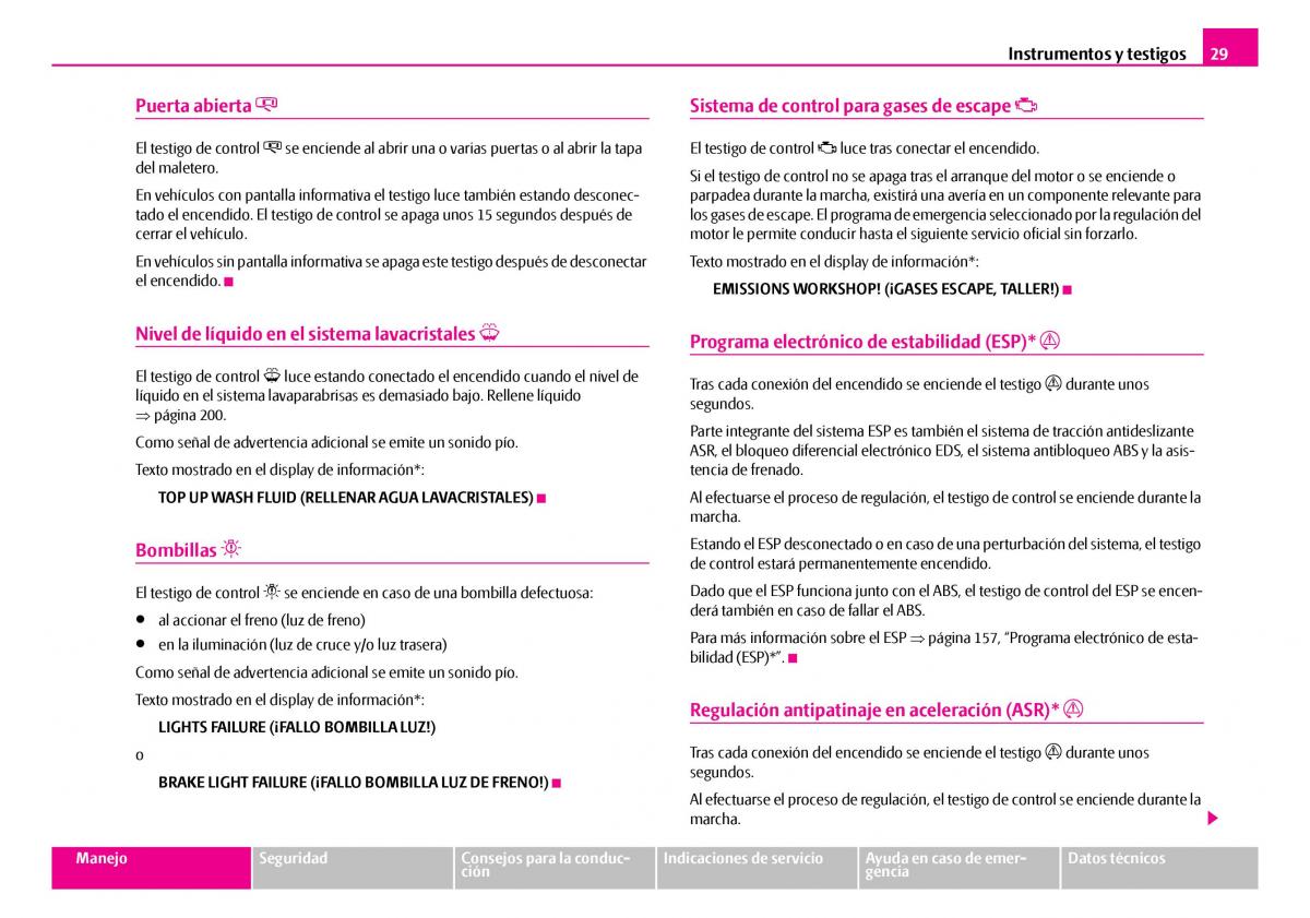 Skoda Superb I 1 manual del propietario / page 30