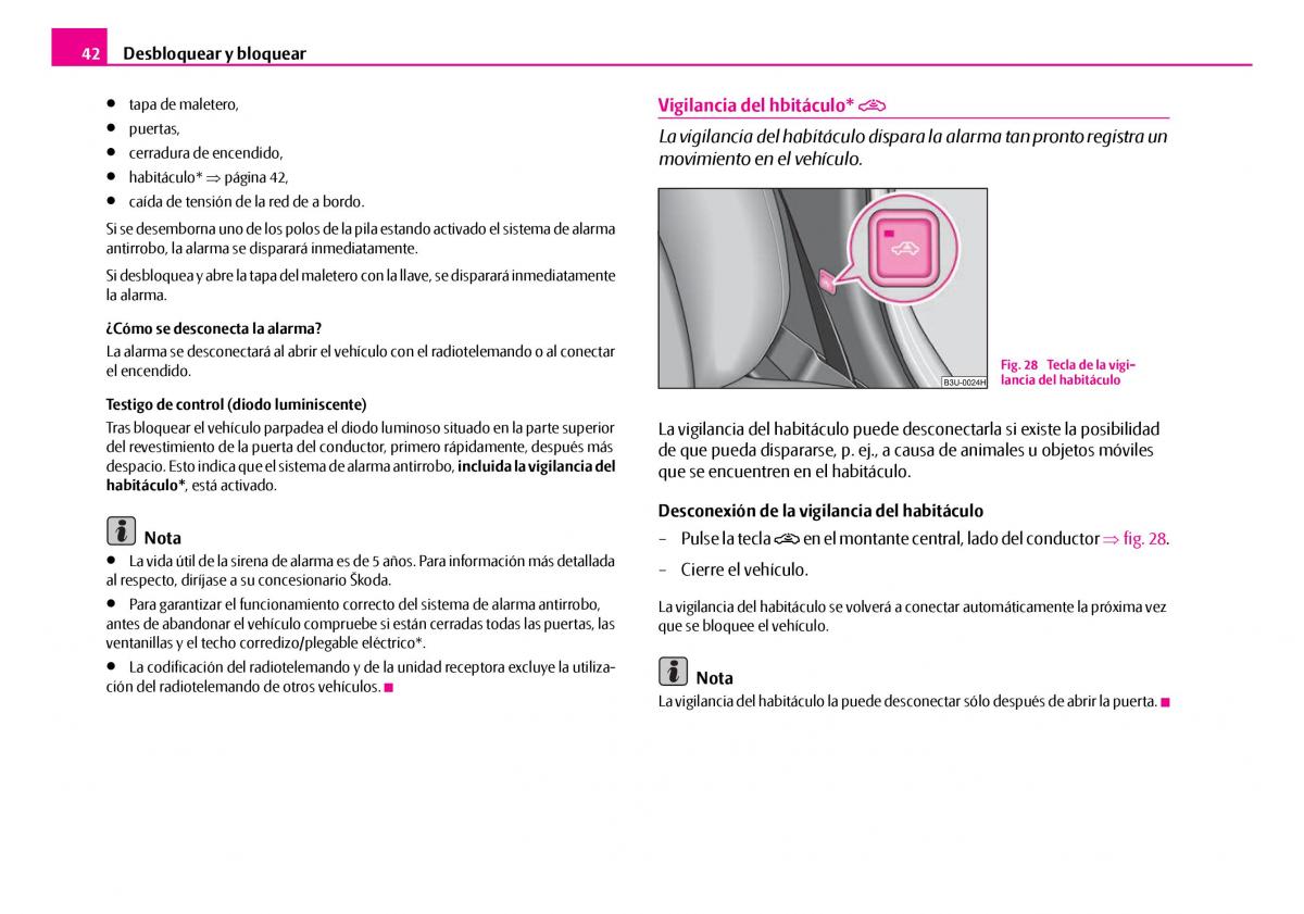 Skoda Superb I 1 manual del propietario / page 43