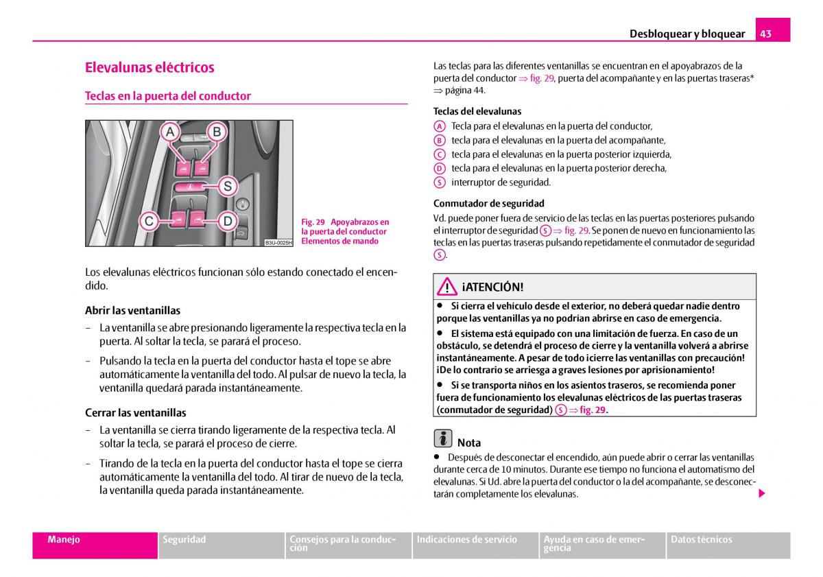 Skoda Superb I 1 manual del propietario / page 44