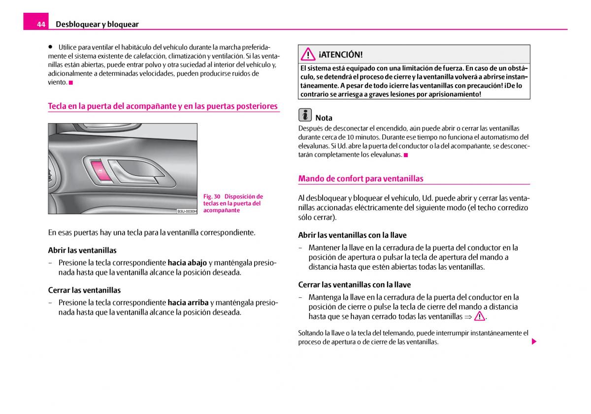 Skoda Superb I 1 manual del propietario / page 45