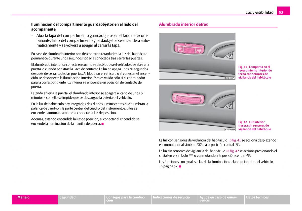 Skoda Superb I 1 manual del propietario / page 54