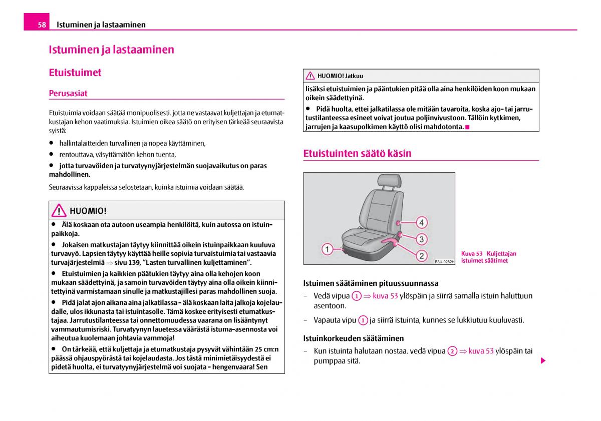 Skoda Superb I 1 omistajan kasikirja / page 59