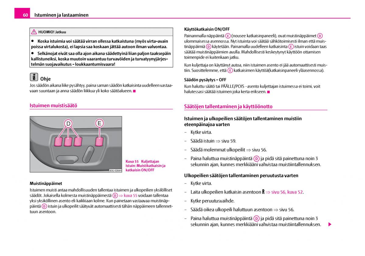 Skoda Superb I 1 omistajan kasikirja / page 61