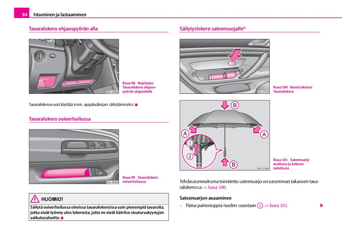 Skoda Superb I 1 omistajan kasikirja / page 85