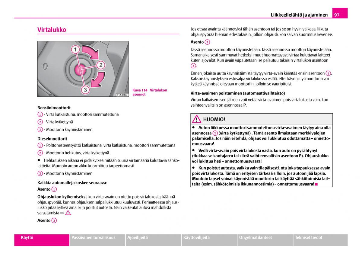 Skoda Superb I 1 omistajan kasikirja / page 98