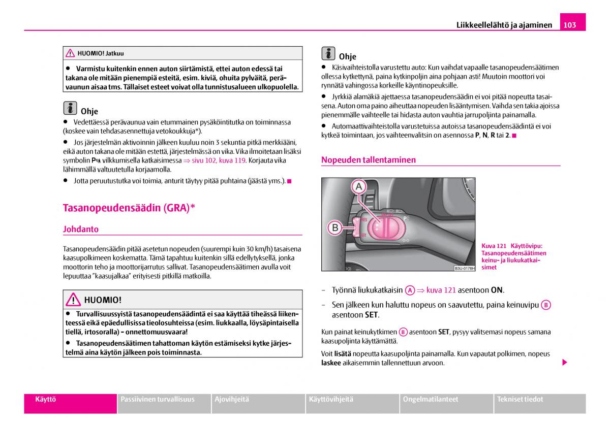 Skoda Superb I 1 omistajan kasikirja / page 104