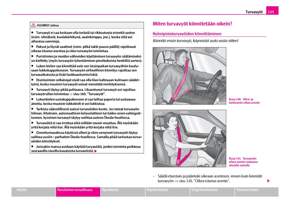 Skoda Superb I 1 omistajan kasikirja / page 126