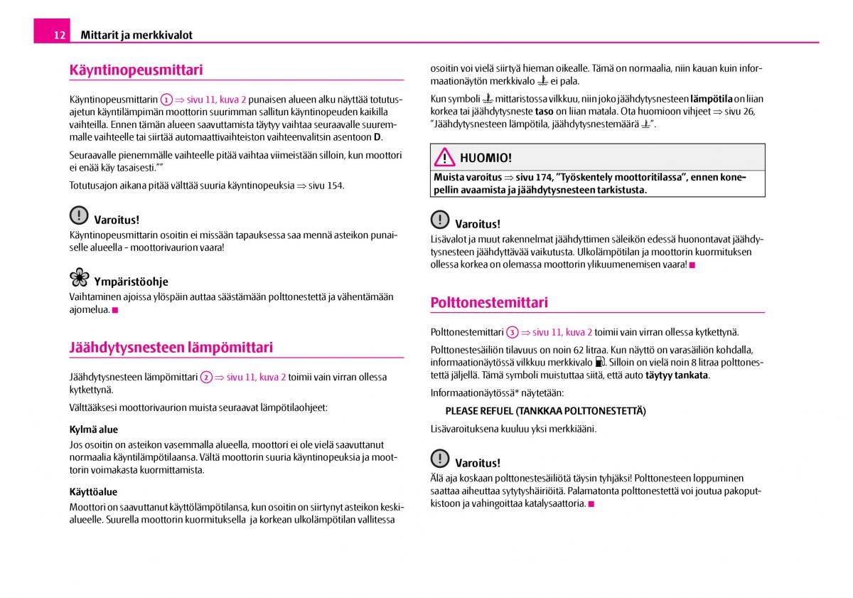 Skoda Superb I 1 omistajan kasikirja / page 13