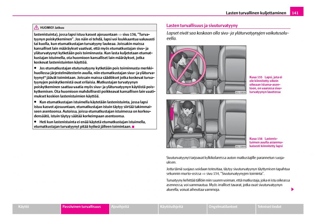 Skoda Superb I 1 omistajan kasikirja / page 142