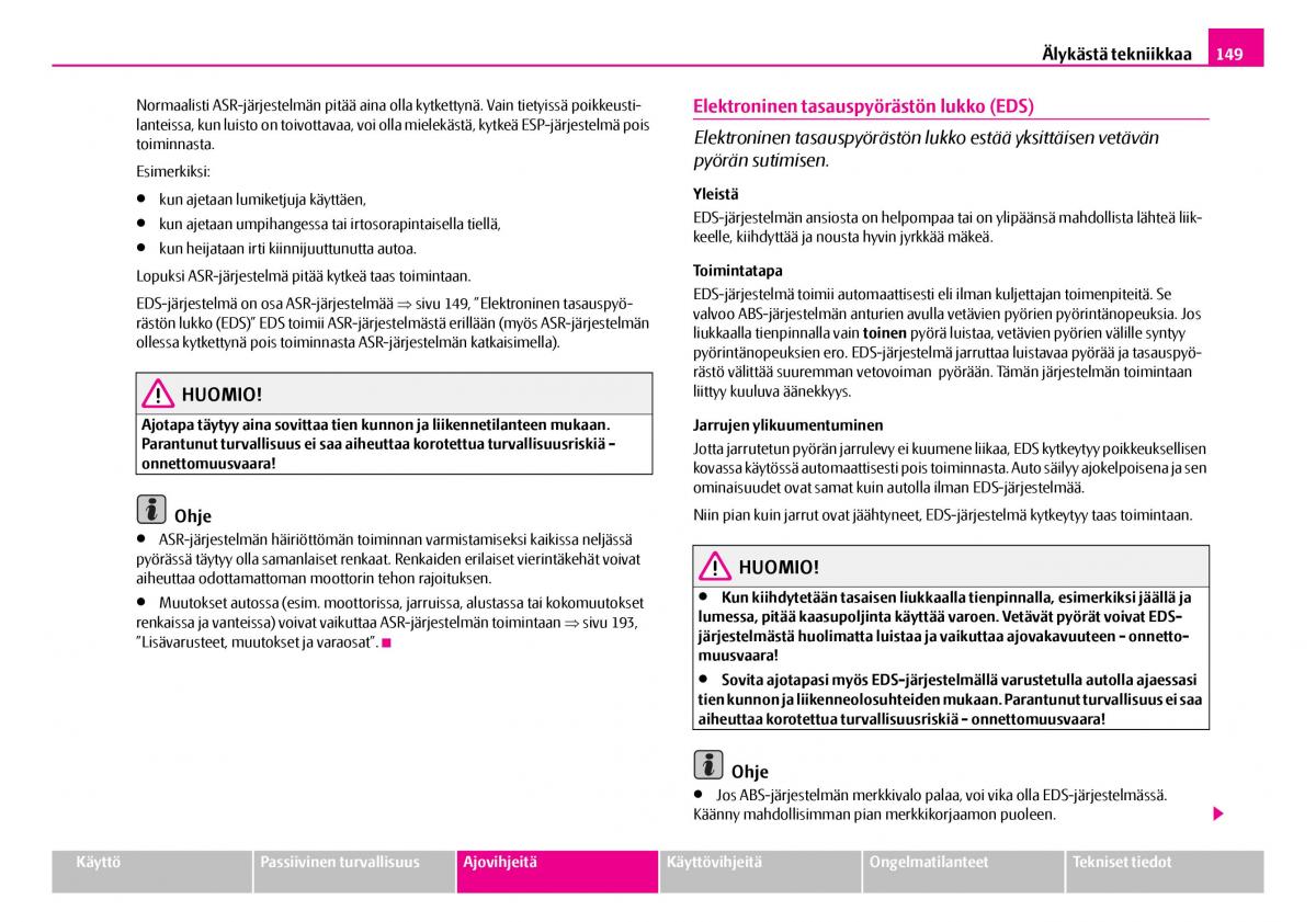 Skoda Superb I 1 omistajan kasikirja / page 150