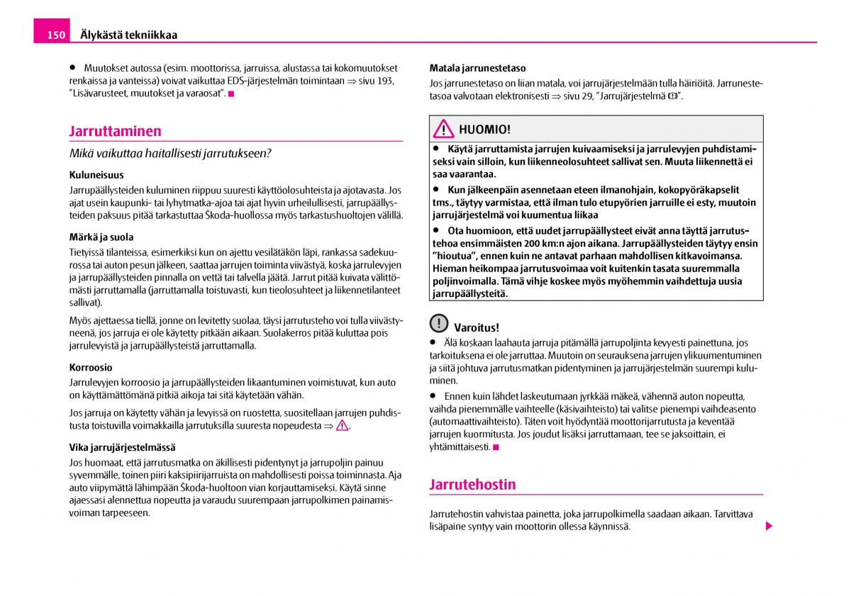 Skoda Superb I 1 omistajan kasikirja / page 151