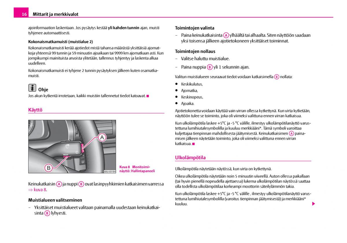 Skoda Superb I 1 omistajan kasikirja / page 17