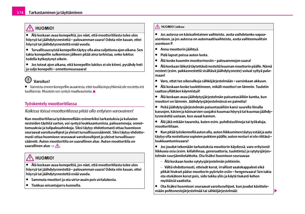 Skoda Superb I 1 omistajan kasikirja / page 175