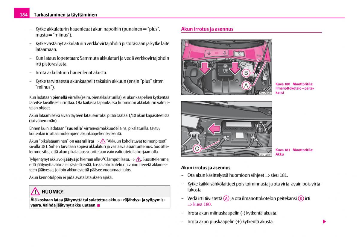 Skoda Superb I 1 omistajan kasikirja / page 185