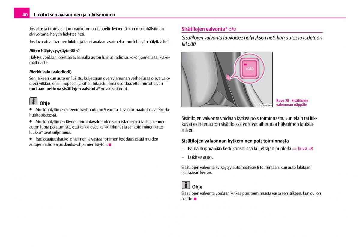 Skoda Superb I 1 omistajan kasikirja / page 41