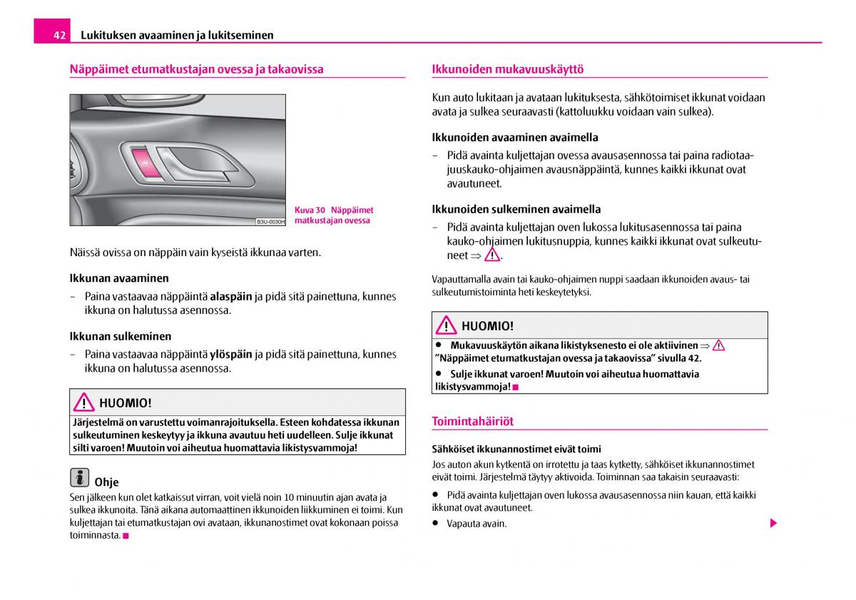 Skoda Superb I 1 omistajan kasikirja / page 43