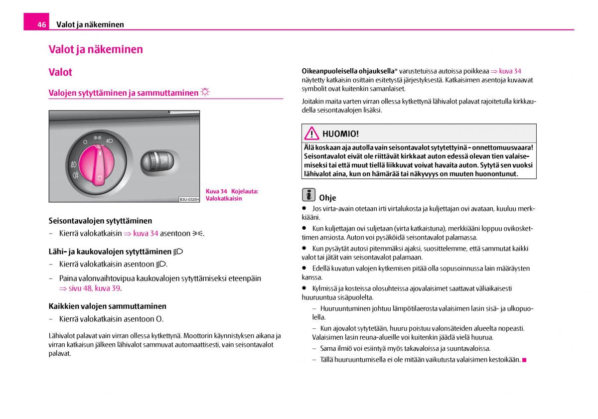 Skoda Superb I 1 omistajan kasikirja / page 47