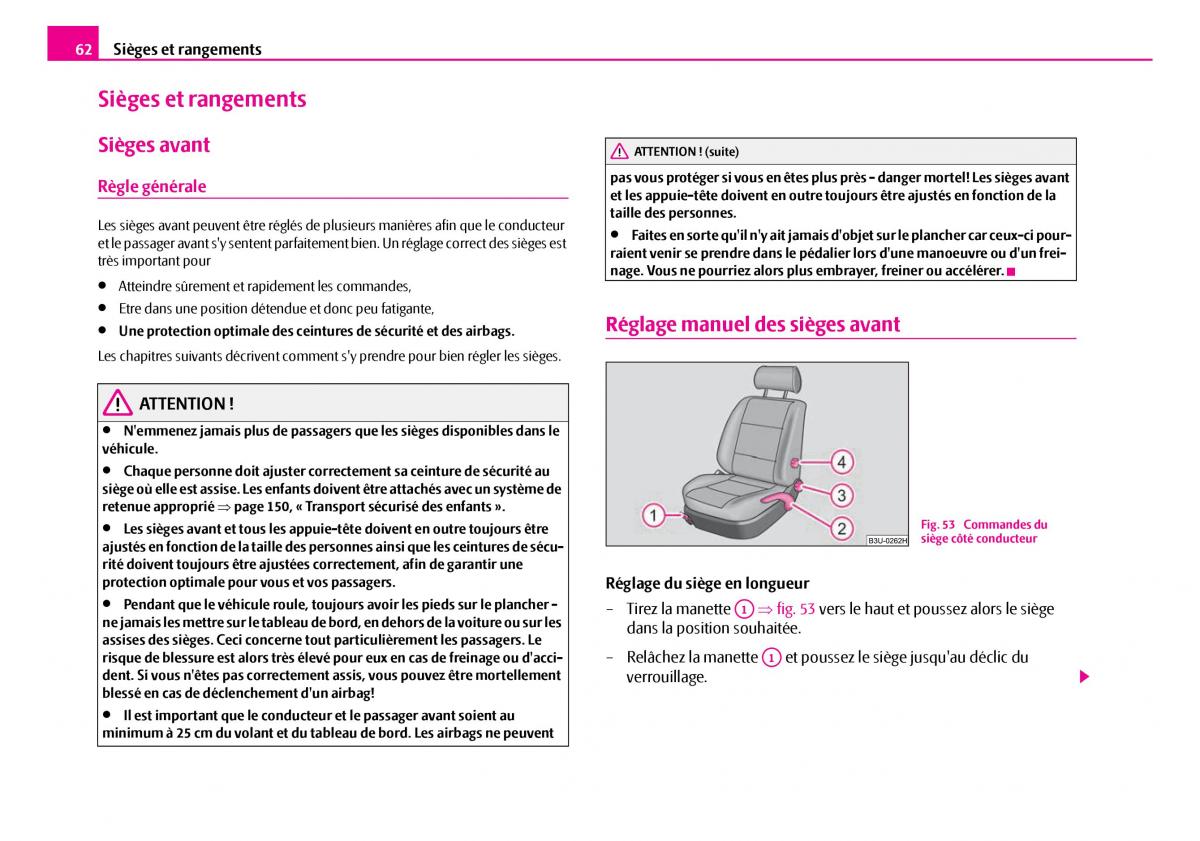 Skoda Superb I 1 manuel du proprietaire / page 63