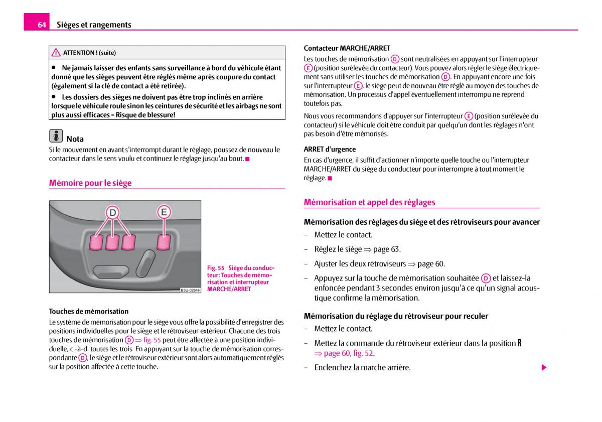 Skoda Superb I 1 manuel du proprietaire / page 65