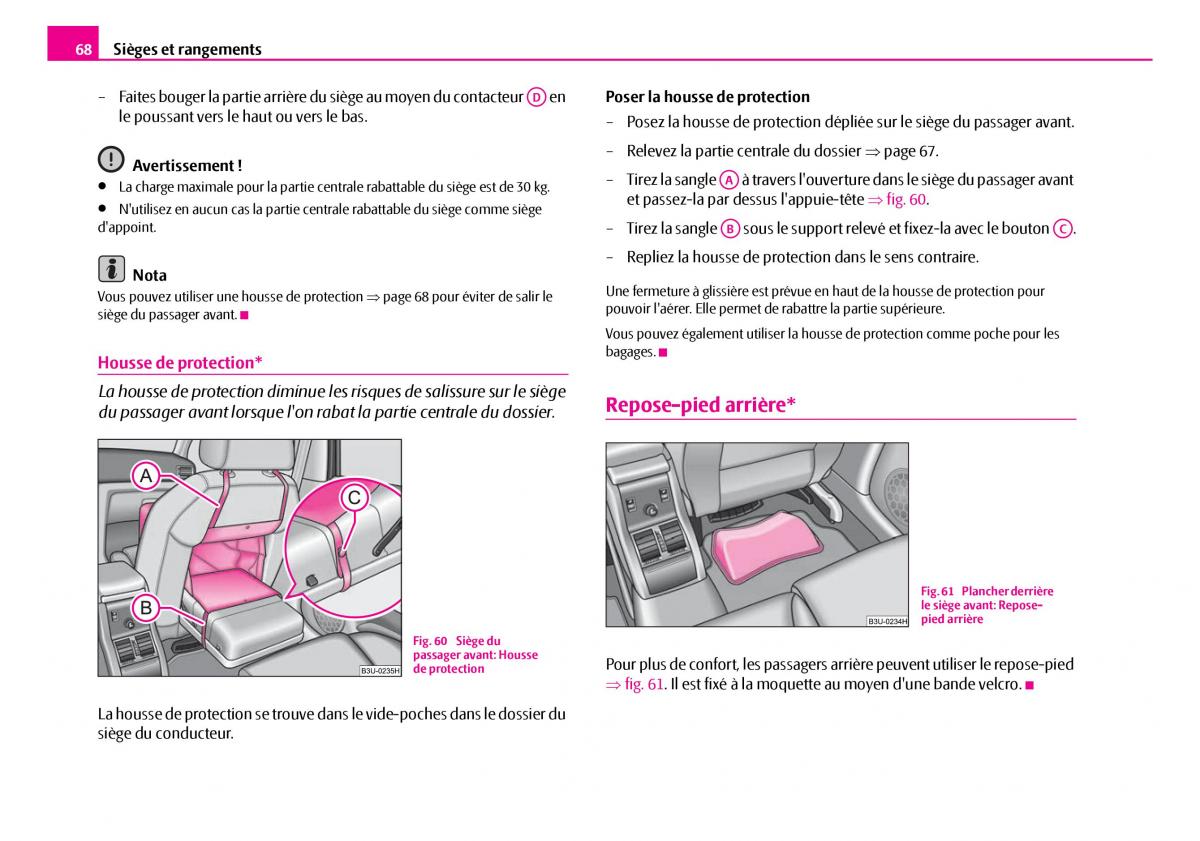 Skoda Superb I 1 manuel du proprietaire / page 69