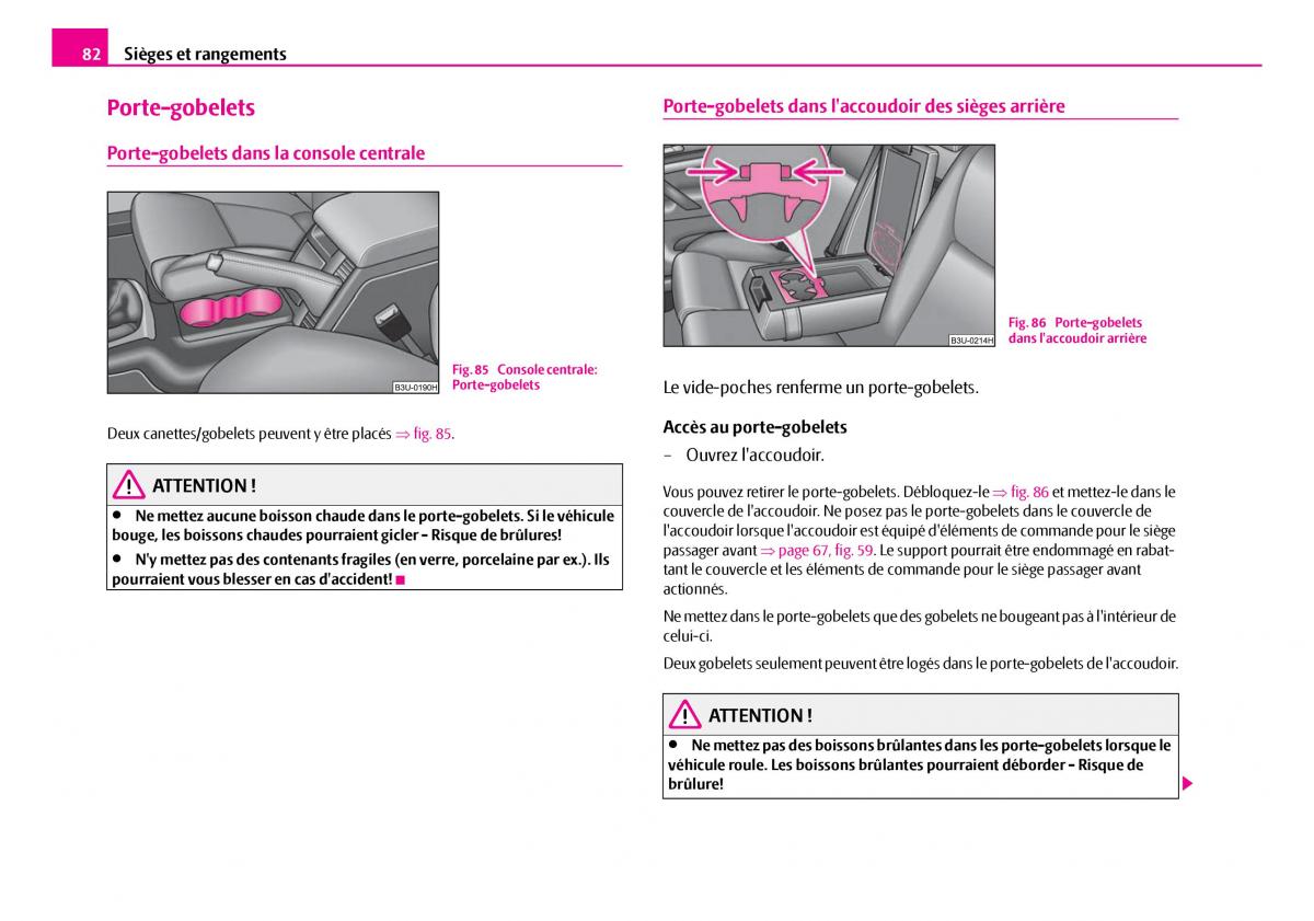 Skoda Superb I 1 manuel du proprietaire / page 83