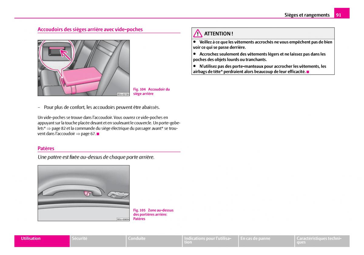 Skoda Superb I 1 manuel du proprietaire / page 92