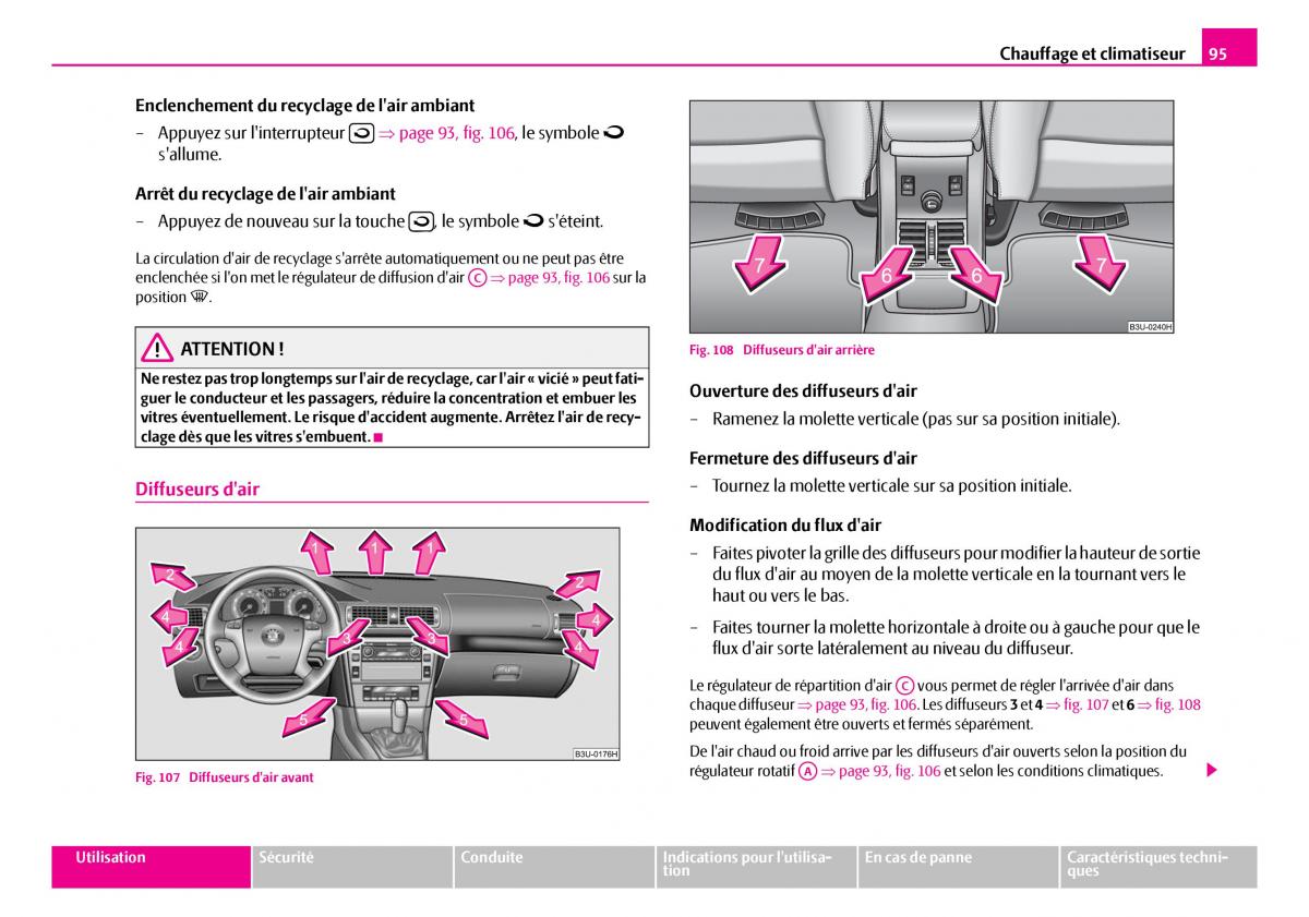 Skoda Superb I 1 manuel du proprietaire / page 96