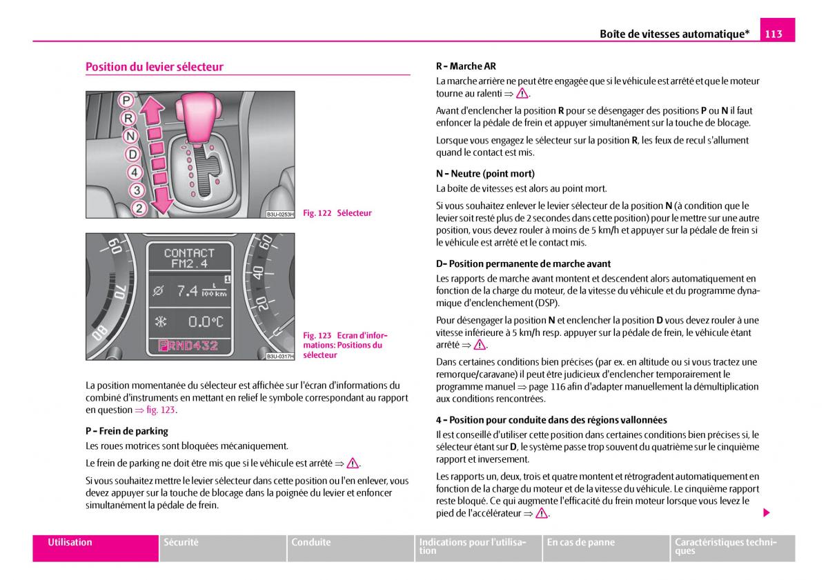 Skoda Superb I 1 manuel du proprietaire / page 114