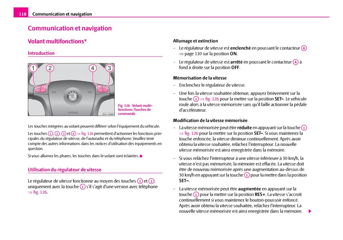 Skoda Superb I 1 manuel du proprietaire / page 119