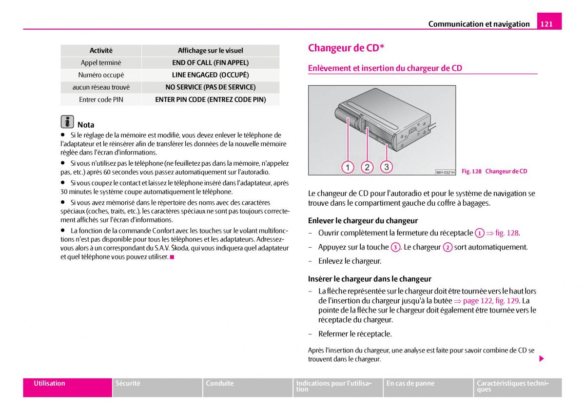 Skoda Superb I 1 manuel du proprietaire / page 122