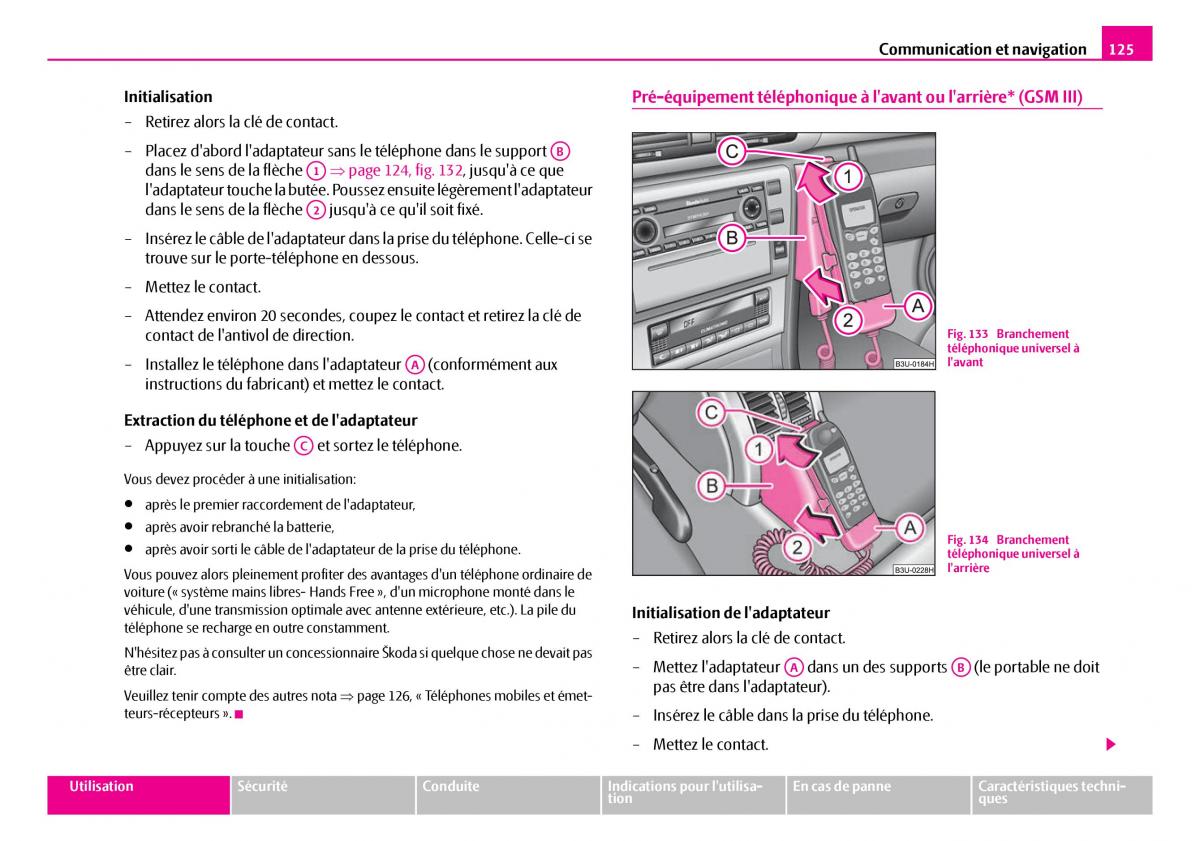 Skoda Superb I 1 manuel du proprietaire / page 126