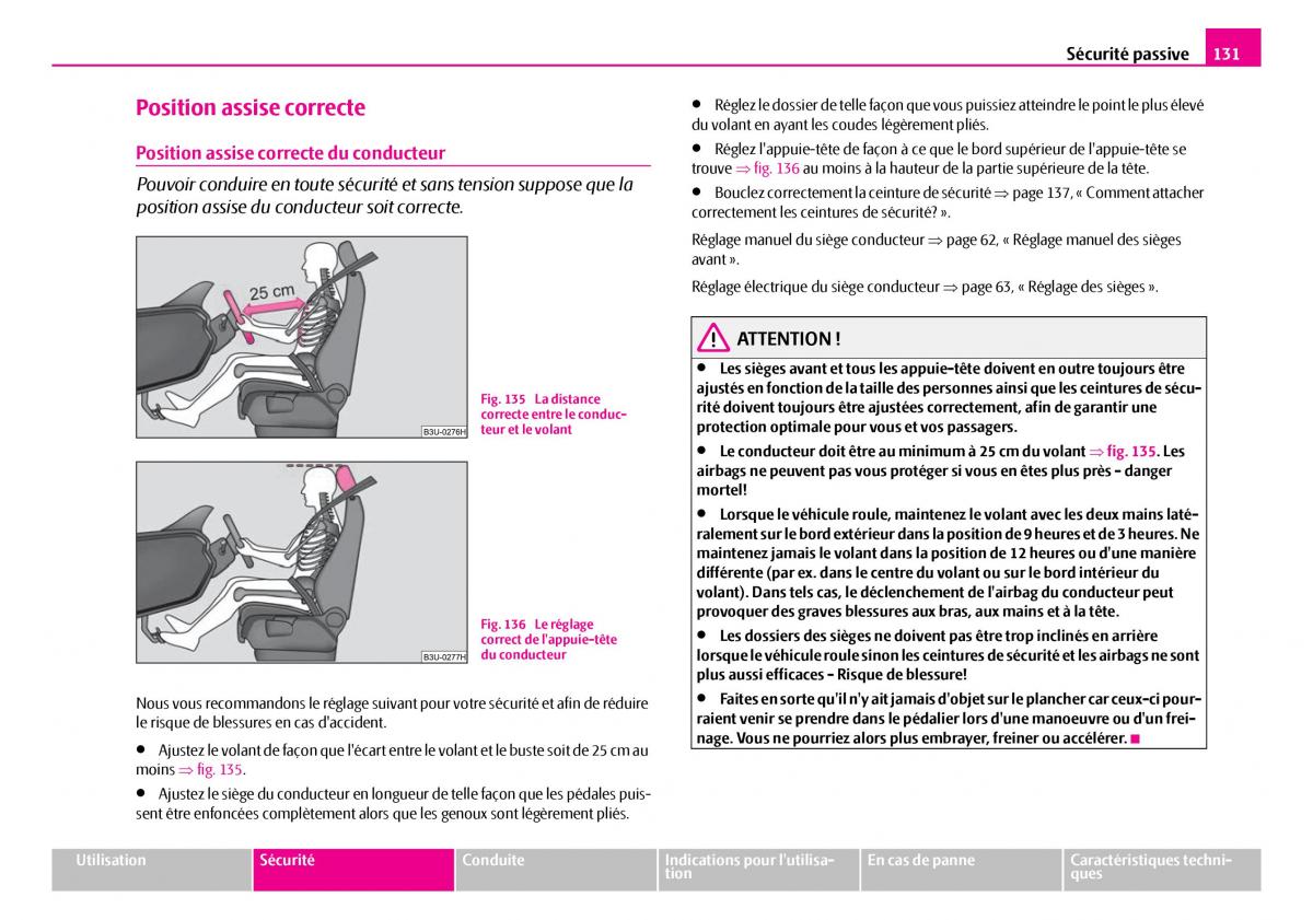 Skoda Superb I 1 manuel du proprietaire / page 132